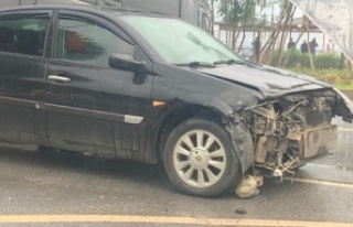 Alanya'da kaygan yol kaza getirdi