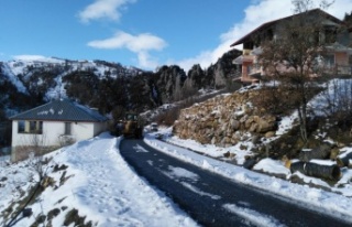 Alanya’da kardan kapanan yollar açılıyor