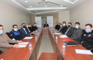 İlçe Spor Güvenlik Kurulu Kaymakam Ürkmezer başkanlığında...