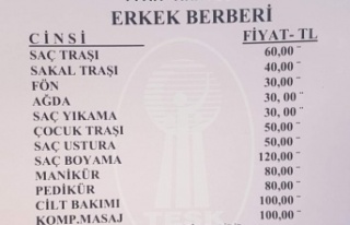 Alanya'da berber ve kuaför tarifeleri değişti