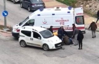 Alanya'da motosikletli otomobile çarpmamak için...