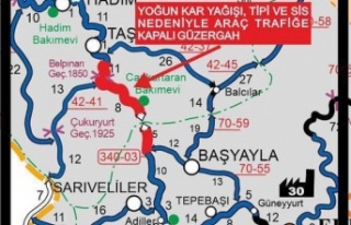 Alanya yolu trafiğe kapatıldı