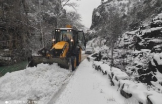 Antalya'nın merkezinde yıllar sonra kar sevinci,...