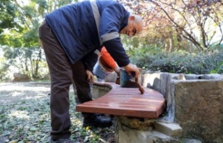 Büyükşehir’den banklara bakım