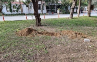 Mezar kazılıyor ihbarı ile olay yerine giden ekipler,...