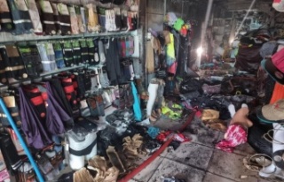 Üst katta yapılan kaynak mağazayı kül ediyordu