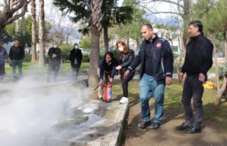 Antalya Büyükşehir Belediyesinden yangın tatbikatı
