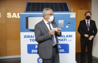 Zirai ambalaj atıkları toplama otomatı hizmete...