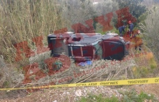 Alanya'da bahçeye uçan kamyonetin sürücüsü...