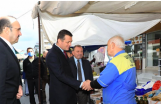 Kaymakam Ürkmezer'den esnaf ziyareti