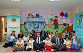Alanya Belediyesi otizmli çocuklara farkındalık...