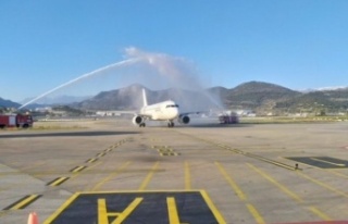 Gazipaşa-Alanya Havalimanı’nda coşkulu karşılama