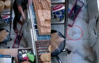 Kasiyer paraları paspasla çaldı