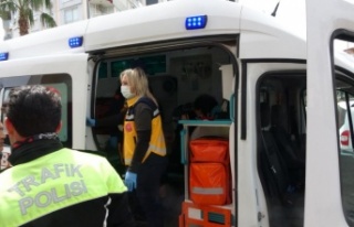 Kontrolden çıkan ticari araç refüjdeki palmiyeye...