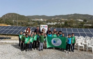 Miniklerden Alanya Belediyesi'nin GES projesine...