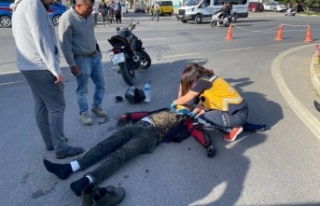 Motosiklet sürücüsünün ölümden döndüğü...