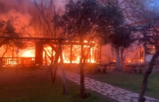 Olimpos'ta pansiyon yangını korkuttu