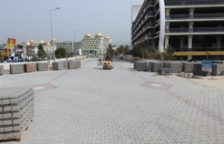 Türkler parke yol çalışmasında sona gelindi