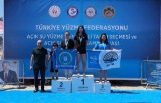 Alanya'da yapılan Açık Su Türkiye Yüzme Şampiyonası...
