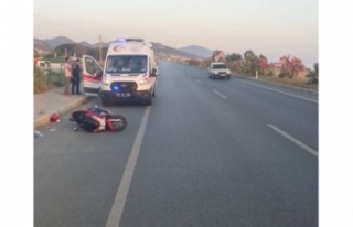 Alanya’da seyir halindeki motosikletin lastiği...