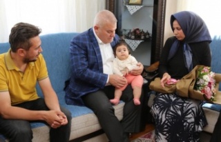 Başkan Şahin’den Ela bebeğin annesine ziyaret