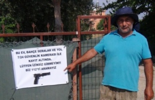 Hırsızlığa karşı tabanca resimli, "Biz...