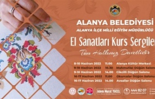 El sanatları kursları yıl sonu sergisi başlıyor