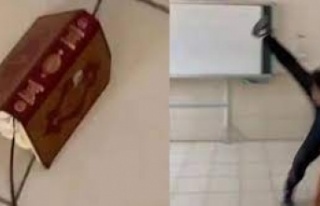 Kur-anı Kerime tekme atılan okulun müdürü ve...