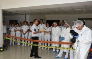 Sahil Güvenlik Subayı adaylarına olay yeri inceleme...