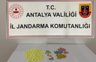 Alanya'da 163 adet uyuşturucu hap ele geçirildi