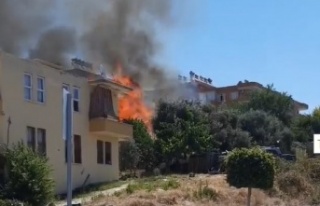 Bahçede başlayan yangın evlere sıçramadan söndürüldü