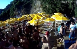 Belediyenin plajında çalışanlara saldırı