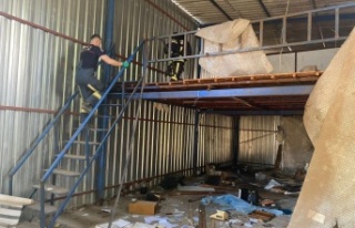 Depoda çıkan yangın kısa sürede söndürüldü