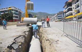 Fığla Mahallesi'nde alt yapı çalışmaları...
