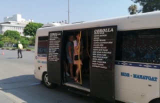 Manavgat'ta trafik ekiplerinden fazla yolcuya...