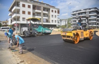 Alanya Belediyesi'nin asfalt çalışmaları...