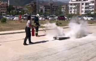ALKÜ EAH'da gerçeği aratmayan yangın tatbikatı