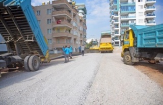 Alanya Belediyesi'nin asfalt çalışmaları...