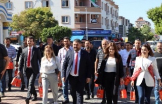 Konaklı esnafı ALTSO Başkan Adayı Gömeç'i...