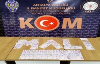 Antalya'da piyasaya sahte para süren 1 şüpheli...