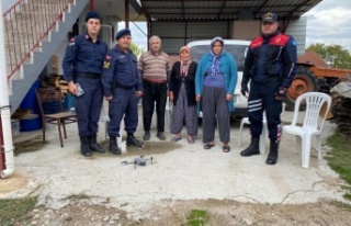 Zeytin toplarken kaybolan kadın jandarma dronu ile...