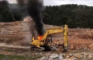 Alanya'da kepçe cayır cayır yandı