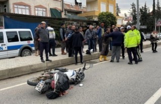 Gazipaşa'da otomobilin motosiklete çarptığı...
