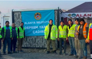 Alanya Belediyesi ekipleri Hatay’da mücadele ediyor