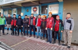Gazipaşa'dan gönüllü ekip Hatay’a gitti
