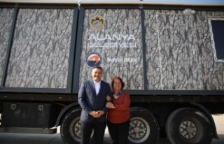 Alanya Belediyesi konteyner ev kampanyasına destek...