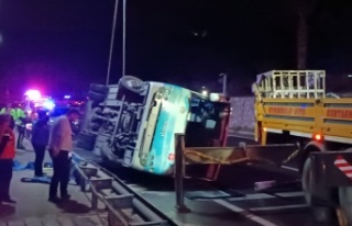 Alanya Kestelspor takım otobüsü kaza yaptı