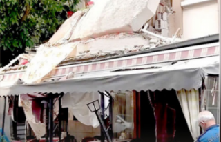 Alanya'da kopan balkon restorana çöktü