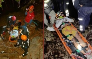 Alanya’da yamaç paraşütü kazasında ekipler...