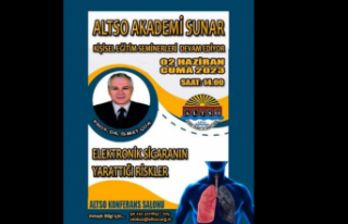 Elektronik sigaranın zararları ALTSO'da anlatılacak